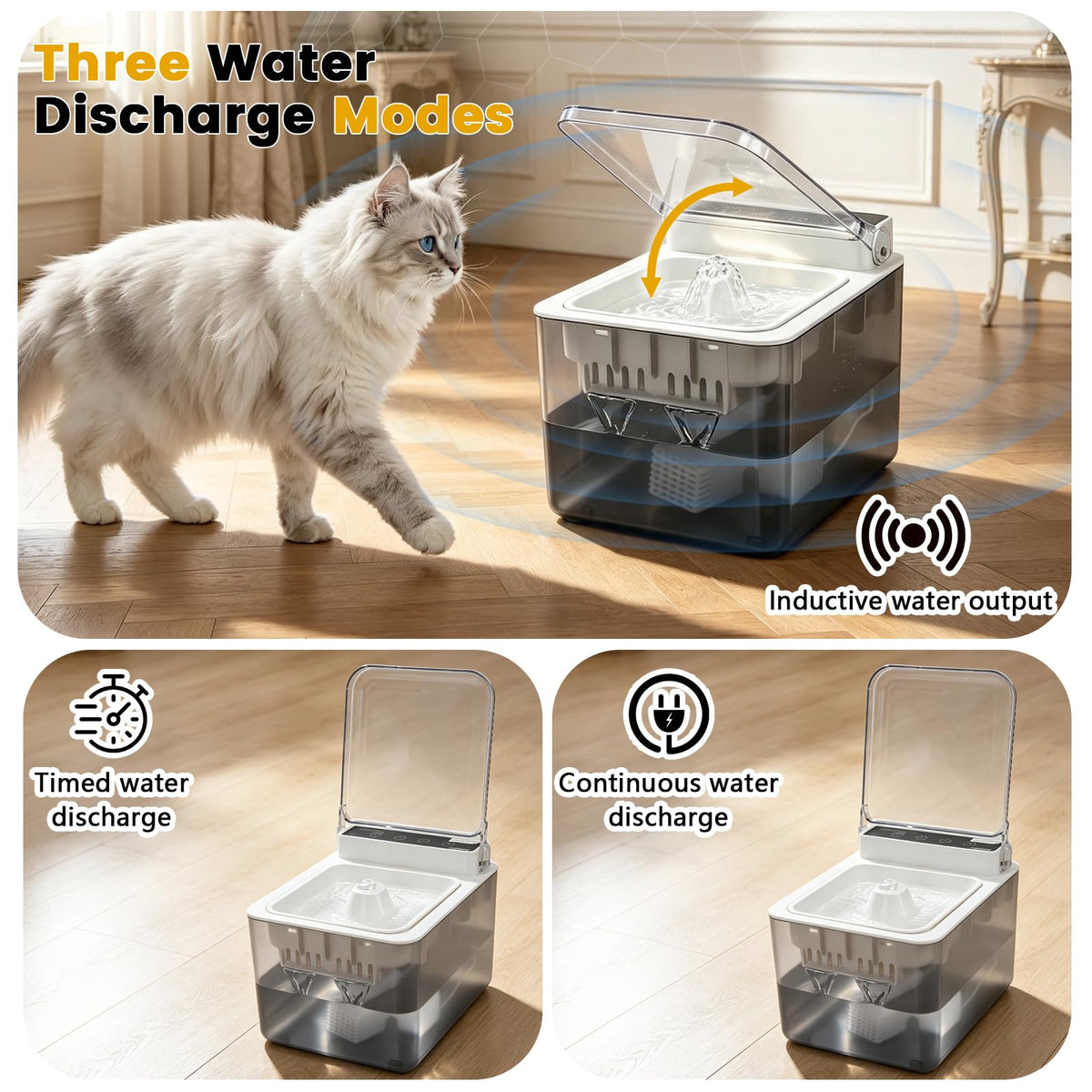 2026 New Upgrade Wireless Cat Water Fountain