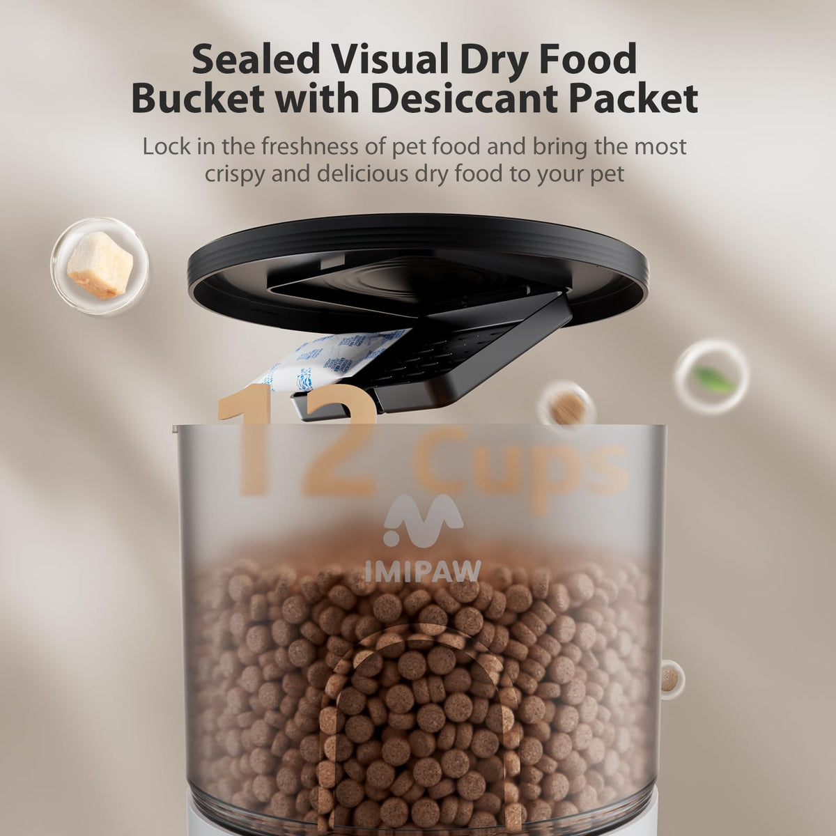 Automatic Cat Feeder (3l / White Black)