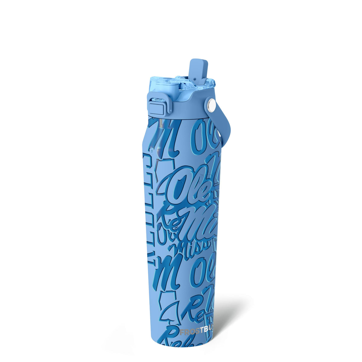 32 oz Water Bottle with Straw (Ole Miss Rebels | Color Rush / 32 Ounces)