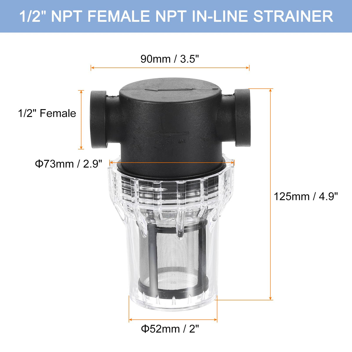 Pressure Washer Filter 1 (1/2" / 80 Mesh)