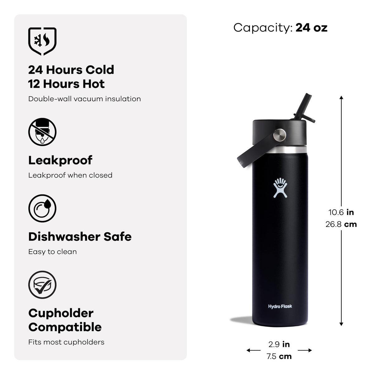 Water Bottle Insulated Stainless Steel (24 Oz / Jelly Pink)