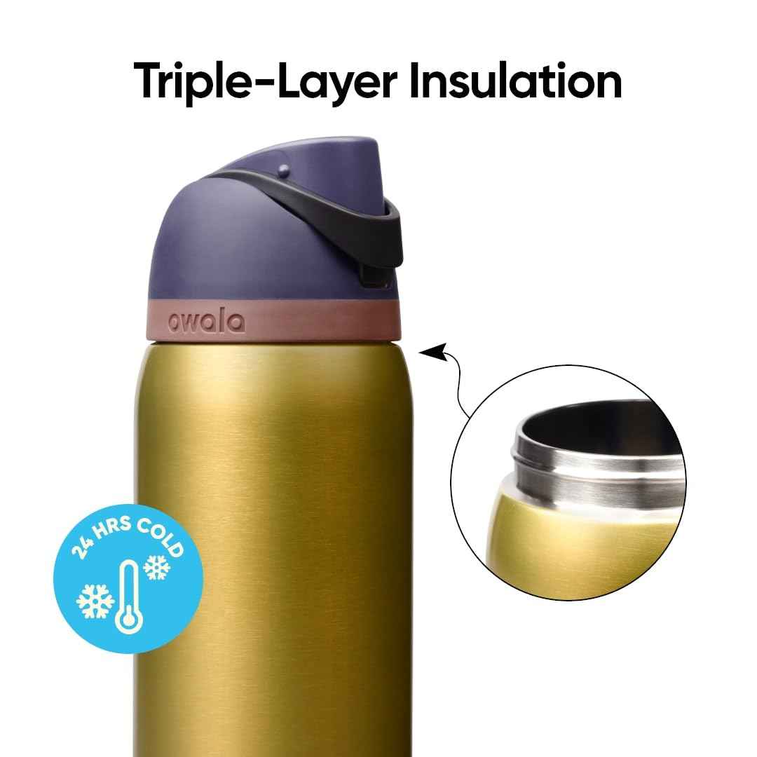 FreeSip Stainless Steel Water Bottle 32 oz Bold Move (Bold Move / 32 Ounces)