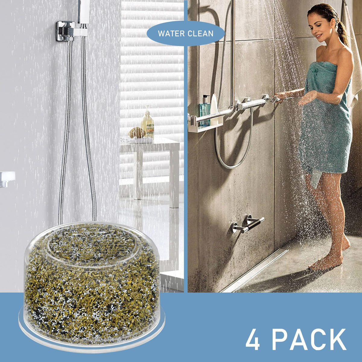 Shower Head Filter Replacement Cartridge Compatible with All Canopy Handheld & Fixed Filtered Shower Head (4 Pack)