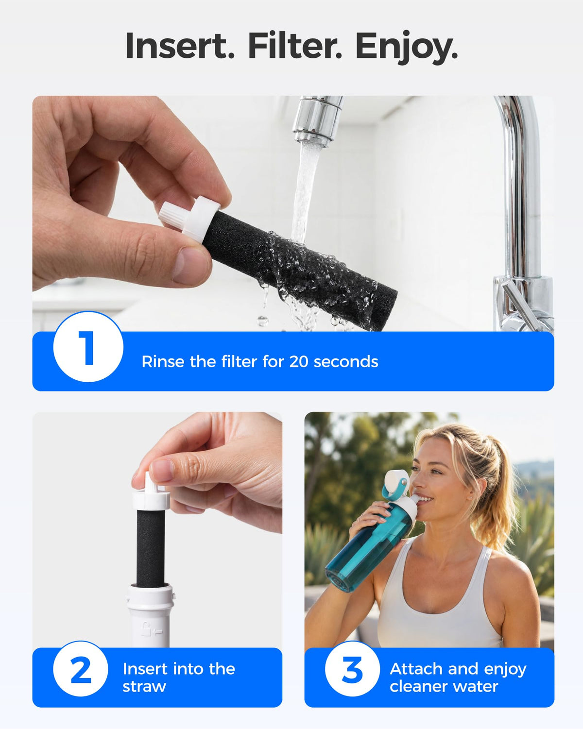 Water Bottle Filter Replacement for Brita® BB06