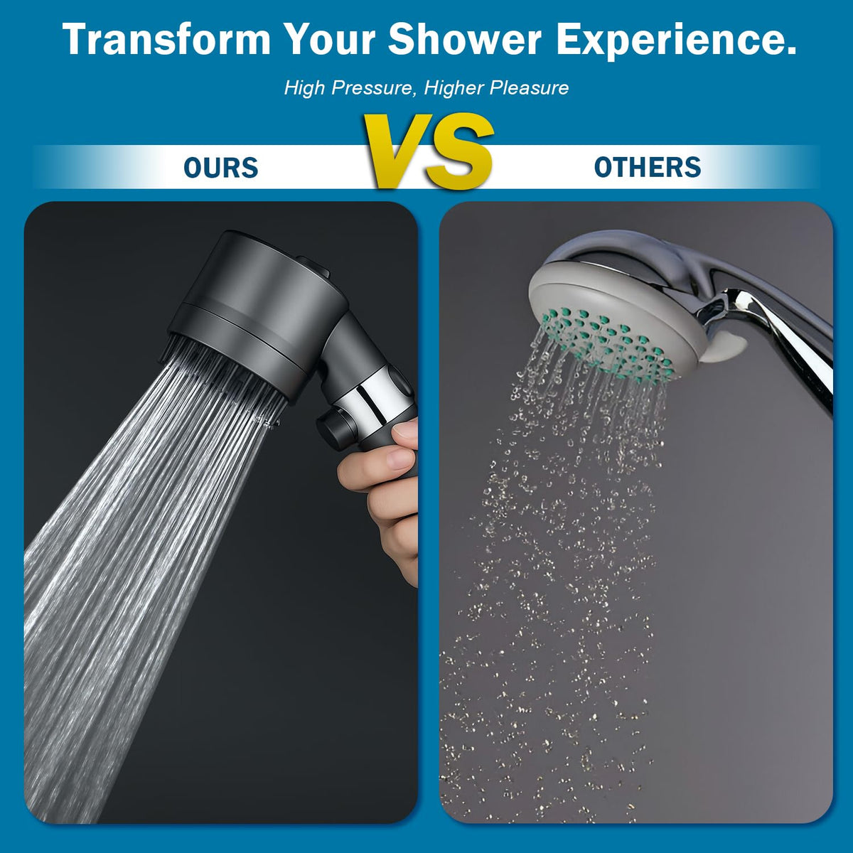 Filtered Shower Head with Handheld (Dark Gray)