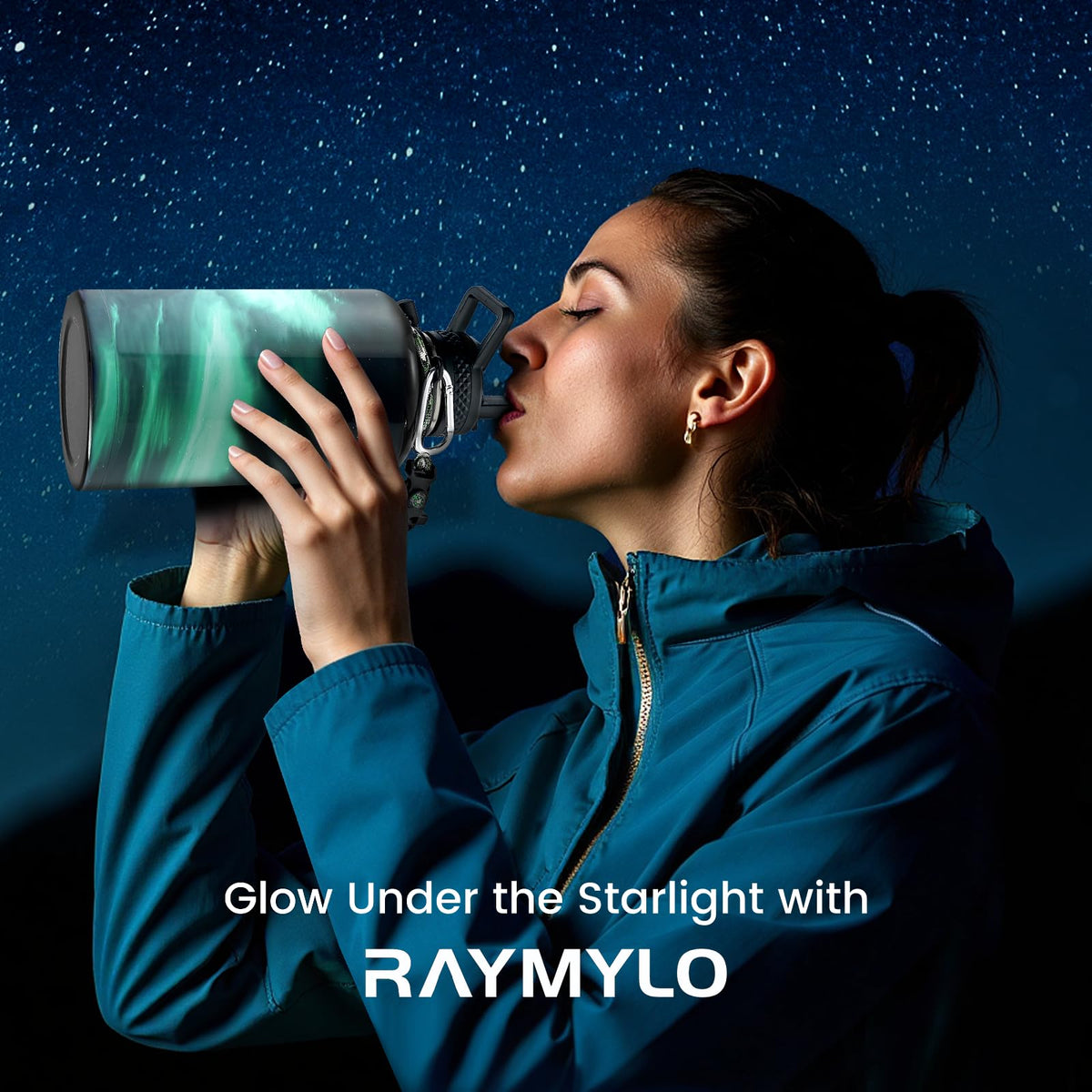 Insulated Water Bottle 64 oz (Aurora Green / 64 Ounces)