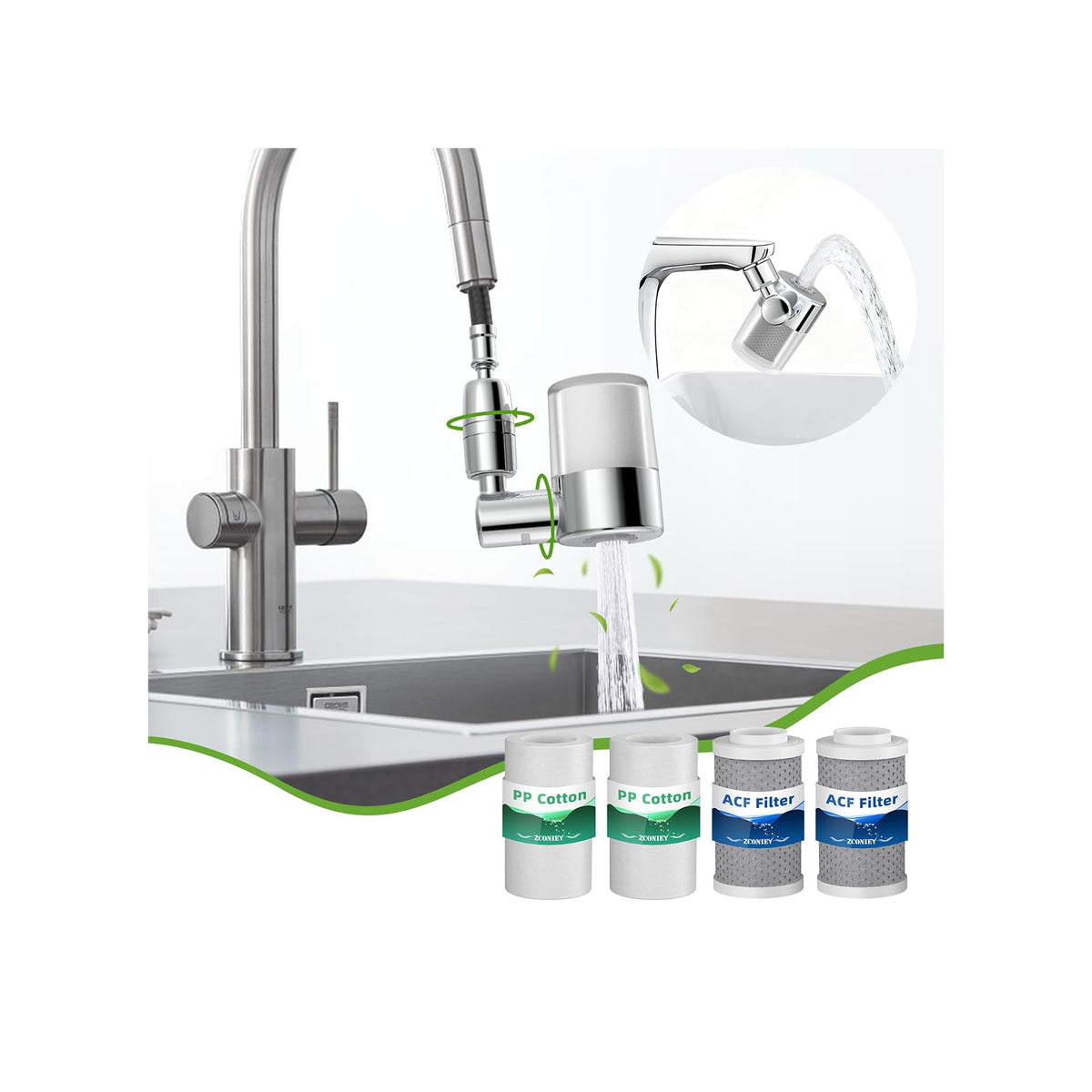 720° Rotating Faucet Water Filter (720° Kitchen Facuet Water Filter)