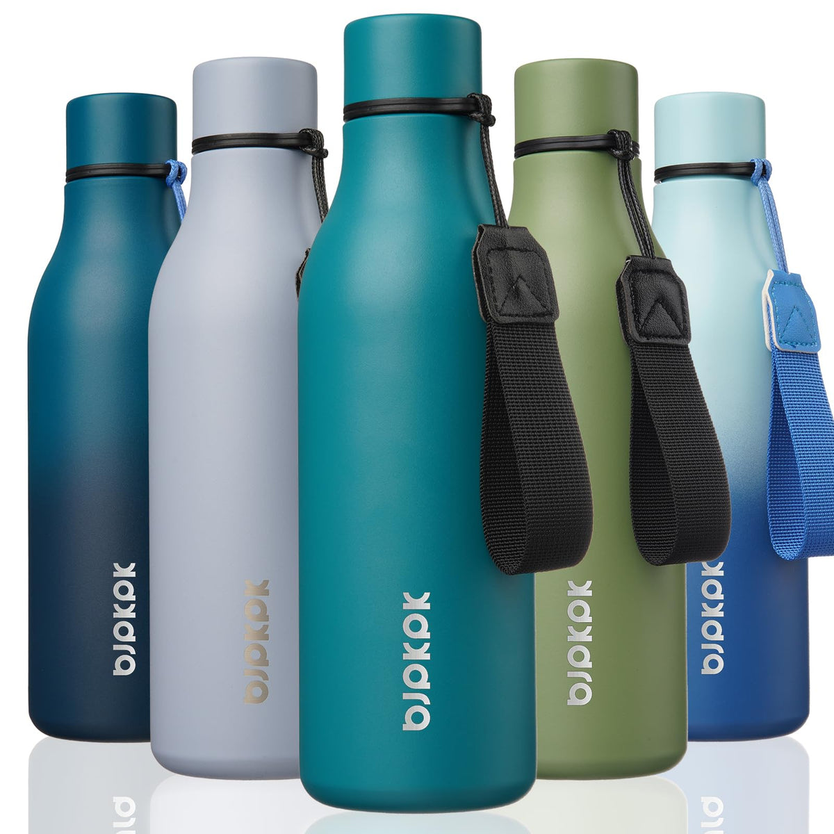 18oz Insulated Water Bottle (Lake Blue / 18 Ounces / 18oz)