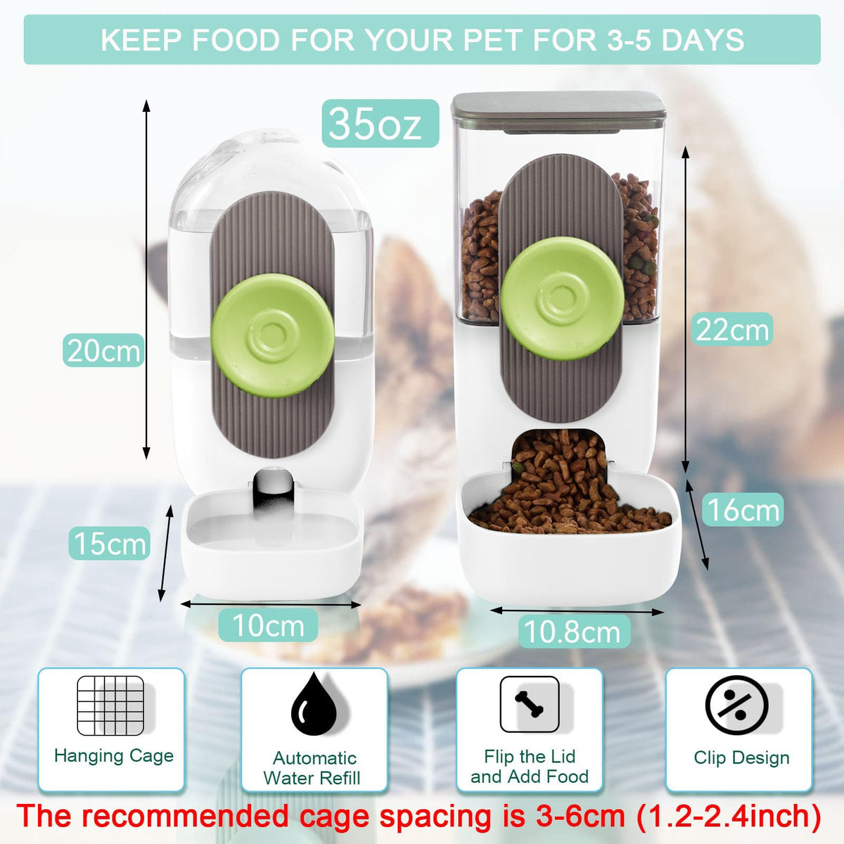 Rabbit Feeder (White Brown)
