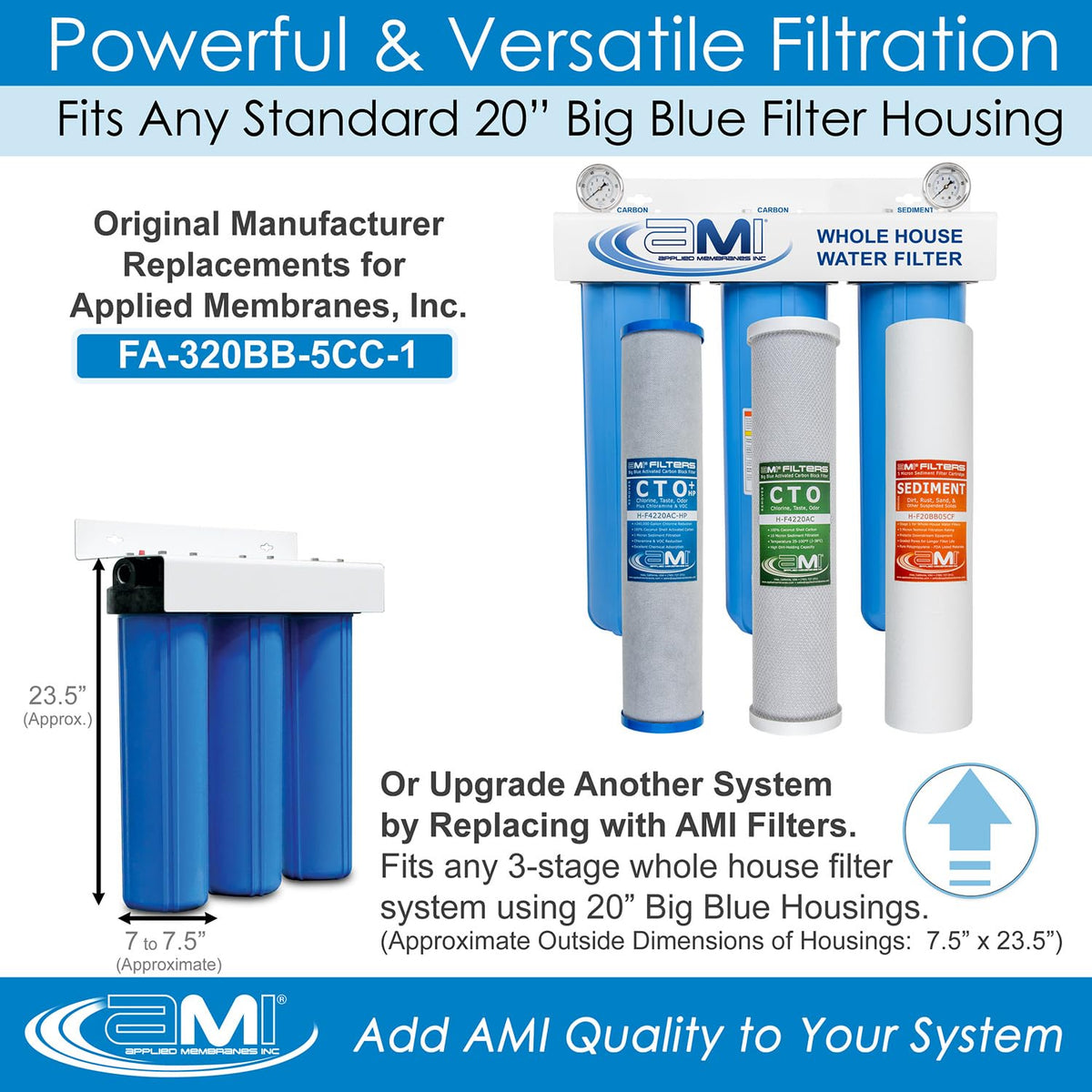 3 Stage Whole (Sediment & Carbon Block Filter Replacement)