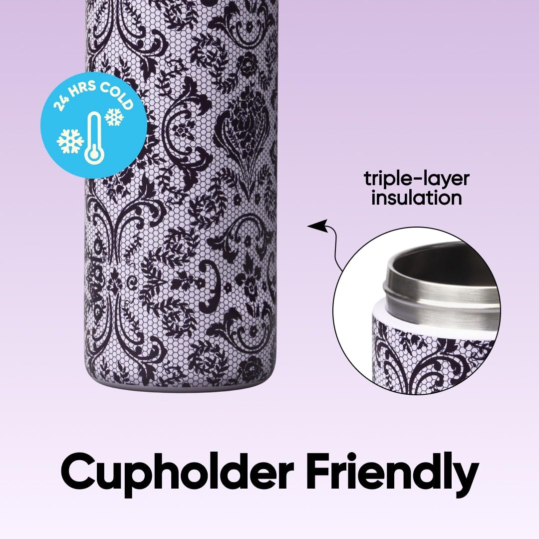 FreeSip Stainless Steel Water Bottle 24 oz Fashionably Late (Fashionably Late / 24 Ounces)