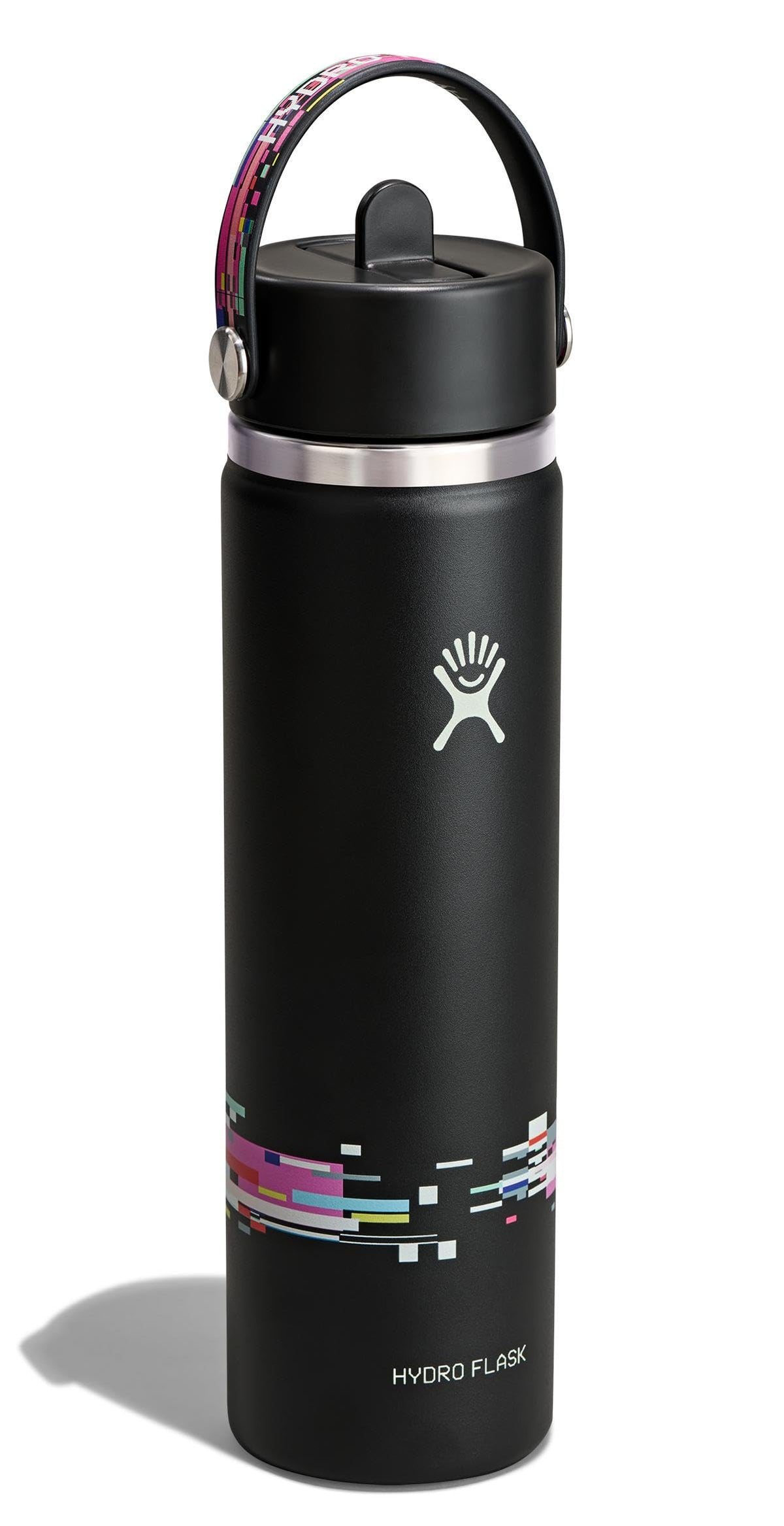 Water Bottle Insulated Stainless Steel (GLITCH BLACK / 24 Ounces)
