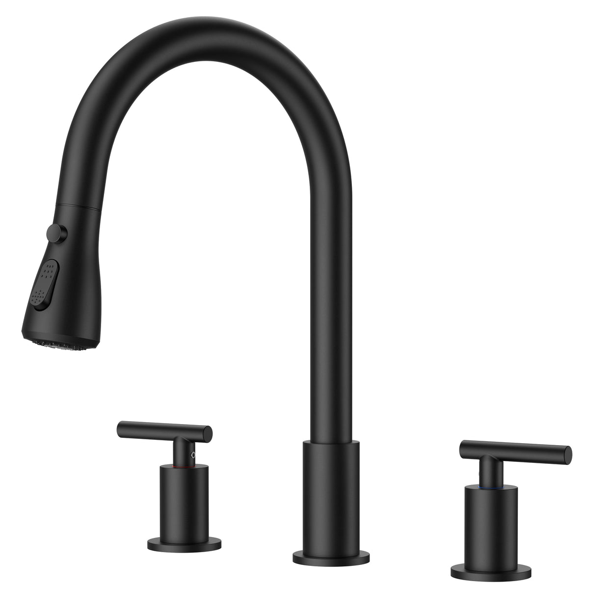 Black 2 Handle Kitchen Faucet (Matte Black)