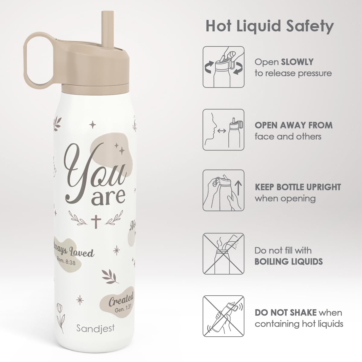 Inspiration Stainless Steel Water Bottle with Twist Lid 20oz (Inspiration)