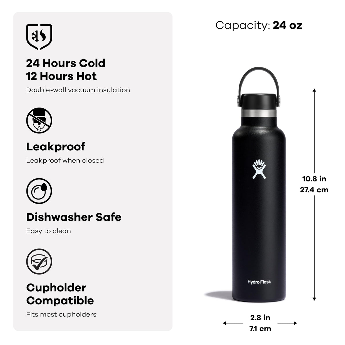 Water Bottle Insulated Stainless Steel (24 Oz / Birch Gray)