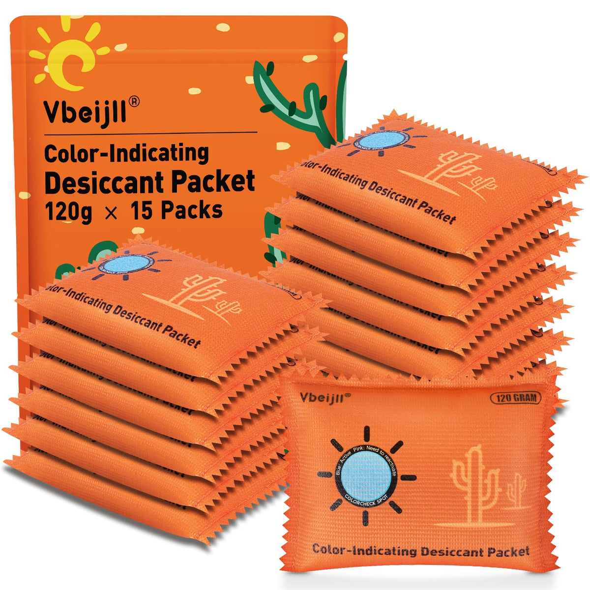 120 Gram 15 Pack (120 Gram / A-Grade Silica Gel)