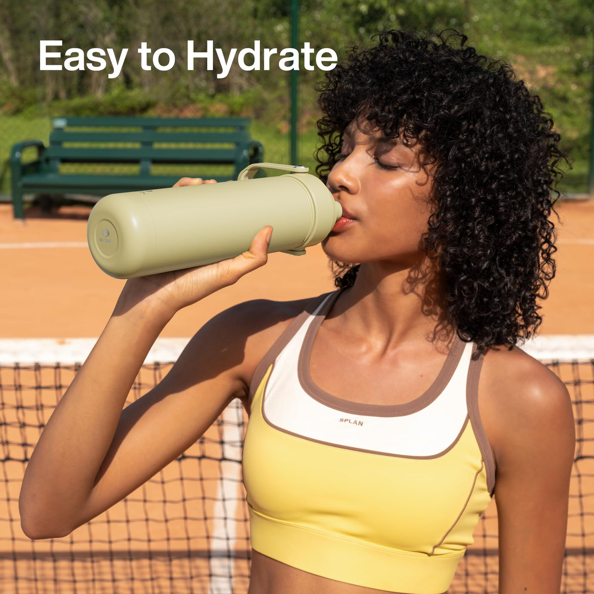 Insulated Water Bottle with Straw Stainless Steel Water Bottle (32 Ounces / Light Vanilla)