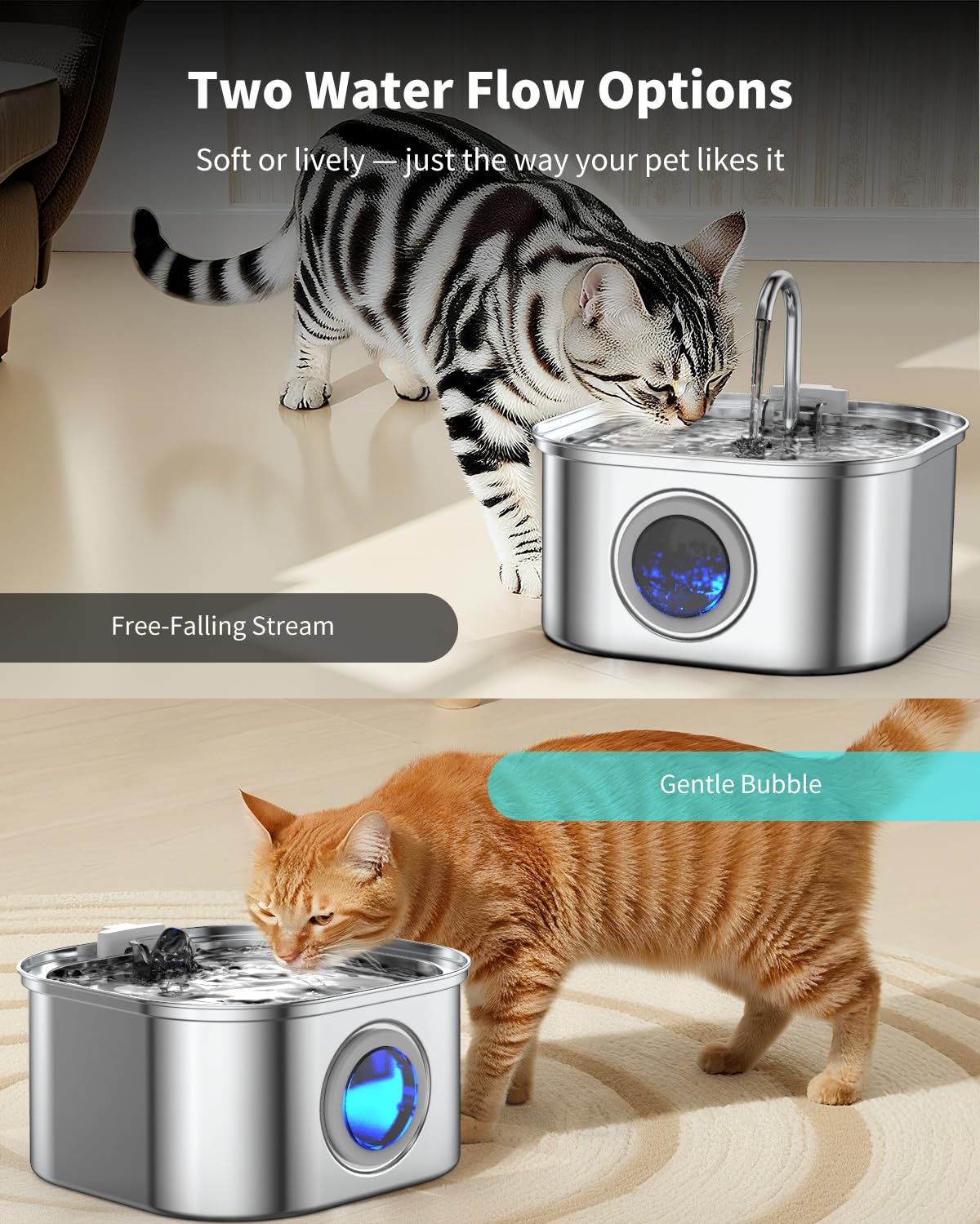 Stainless Steel Cat Water Fountain