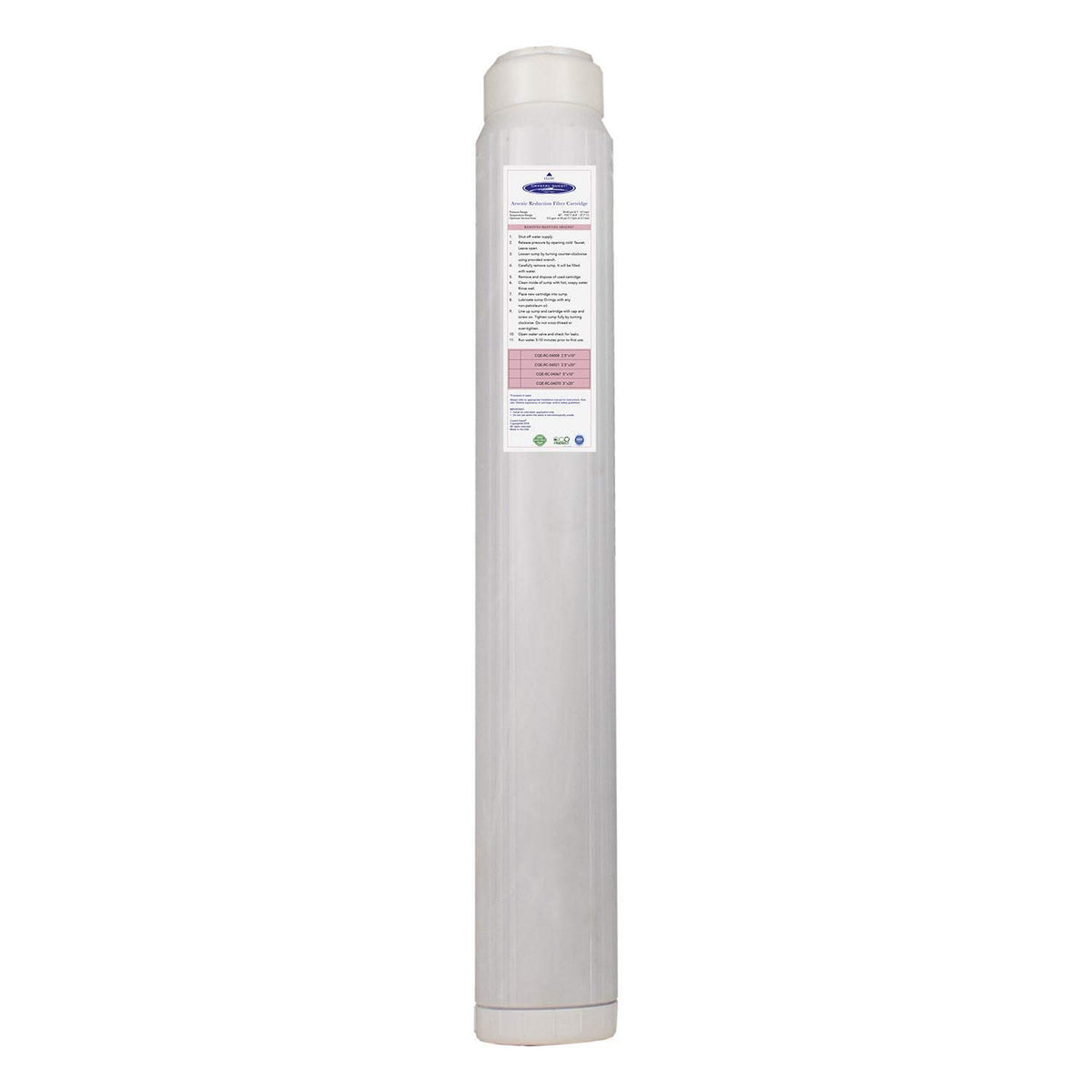 Arsenic Water Filter Cartridge (Arsenic Reduction / 2-7/8" x 20")