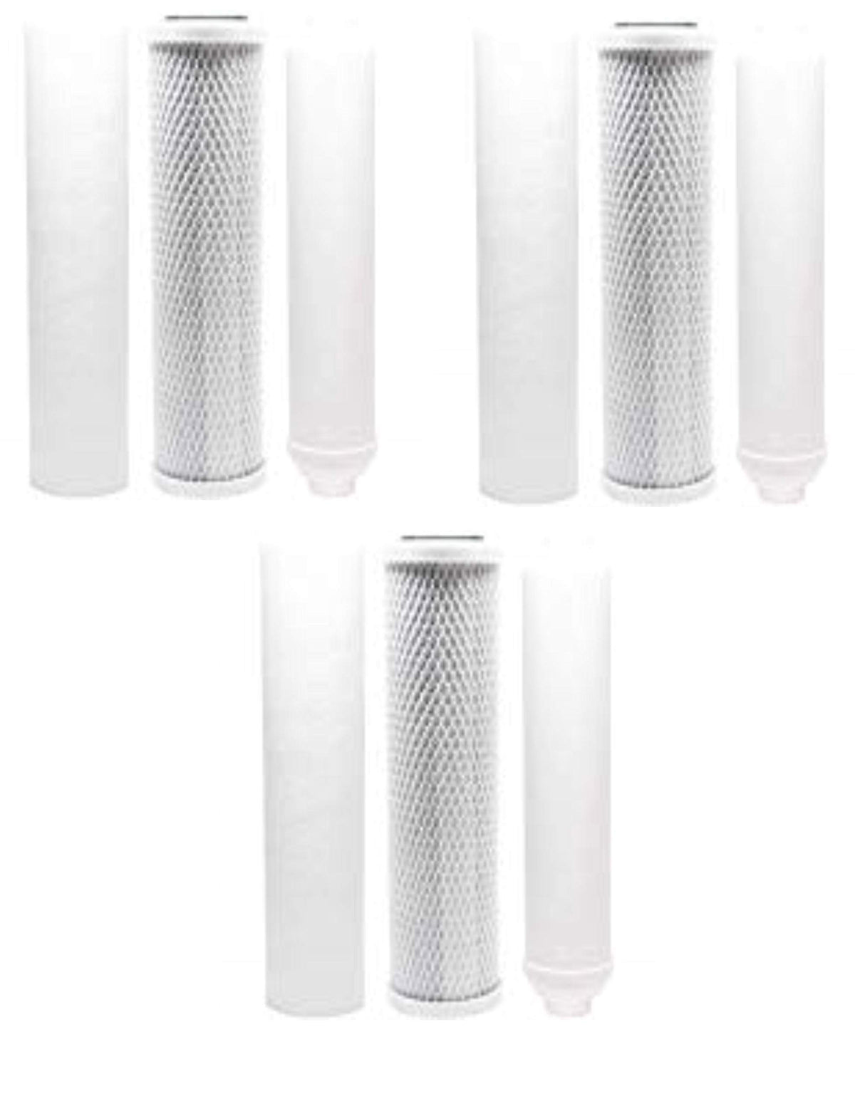 3 Stage RO Filter Set for 9596 9564 9568 UF22 UF22T (3 Stage Set: Sediment, Carbon Block, Inline)
