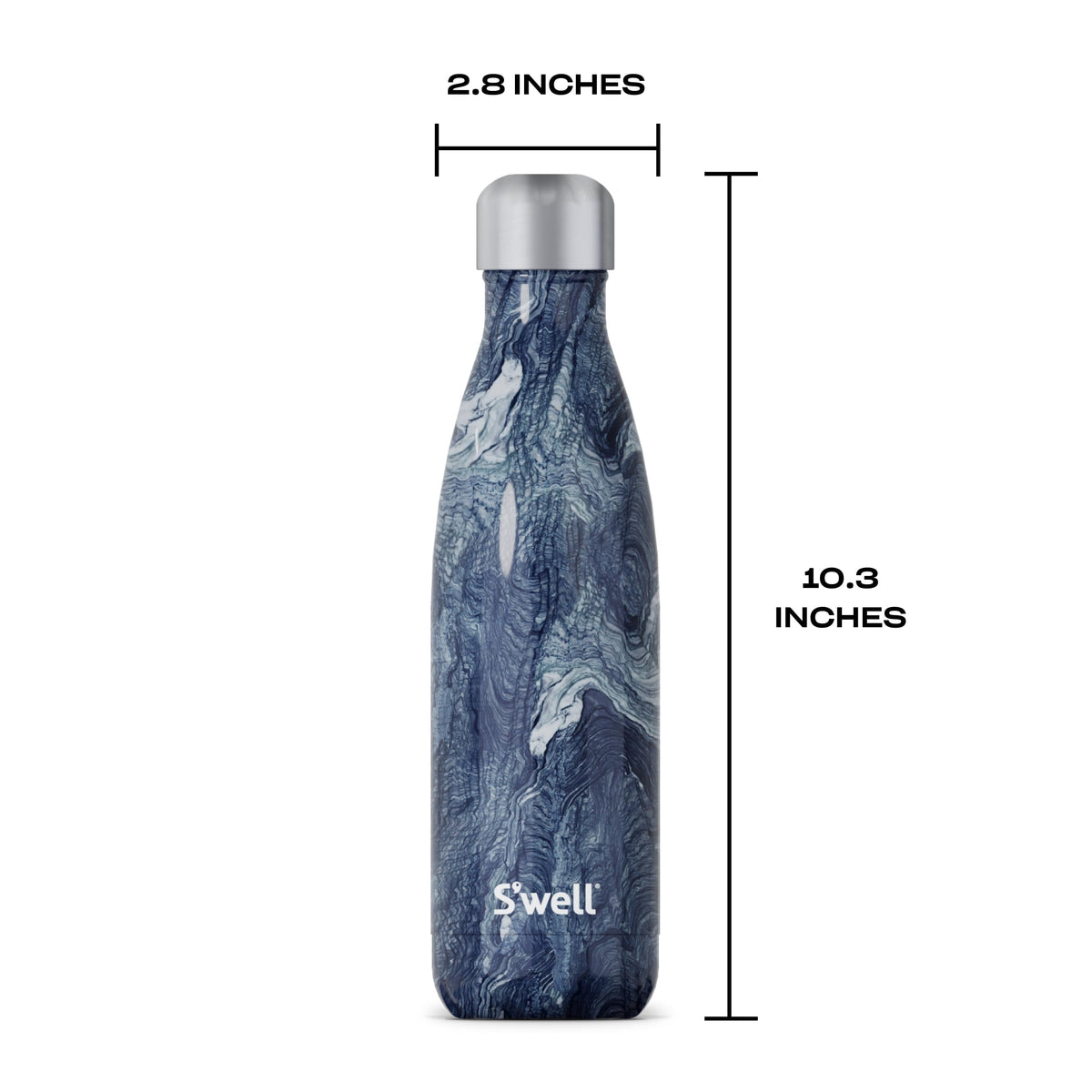 Stainless Steel Water Bottle (Azurite Marble / 17 Ounces)