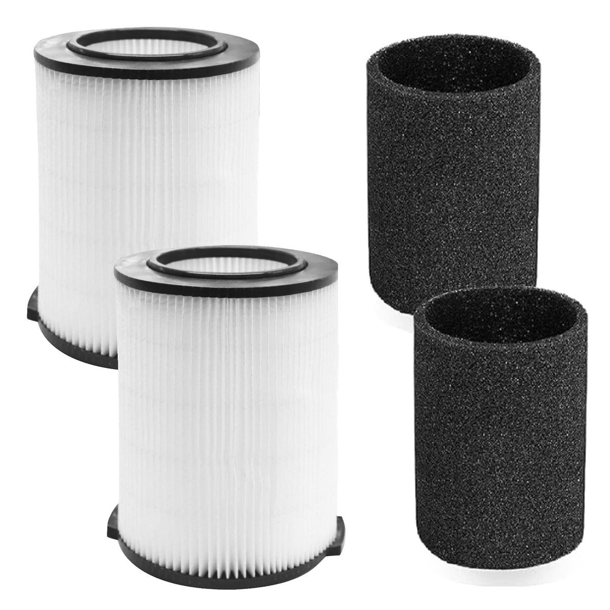 VF4000 Replacement Filter for Ridgid Shop Vac with 2 Foam Sleeve (White-VF4000)