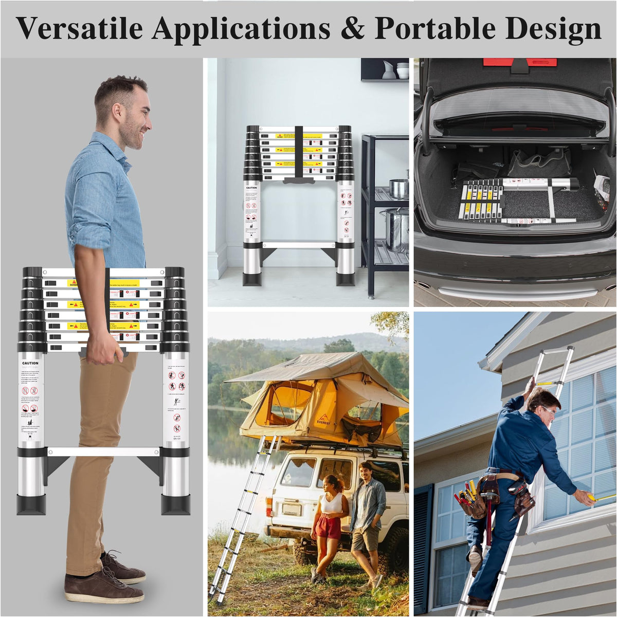 Telescoping Ladder (Metallic Gray / 8.5 FT)