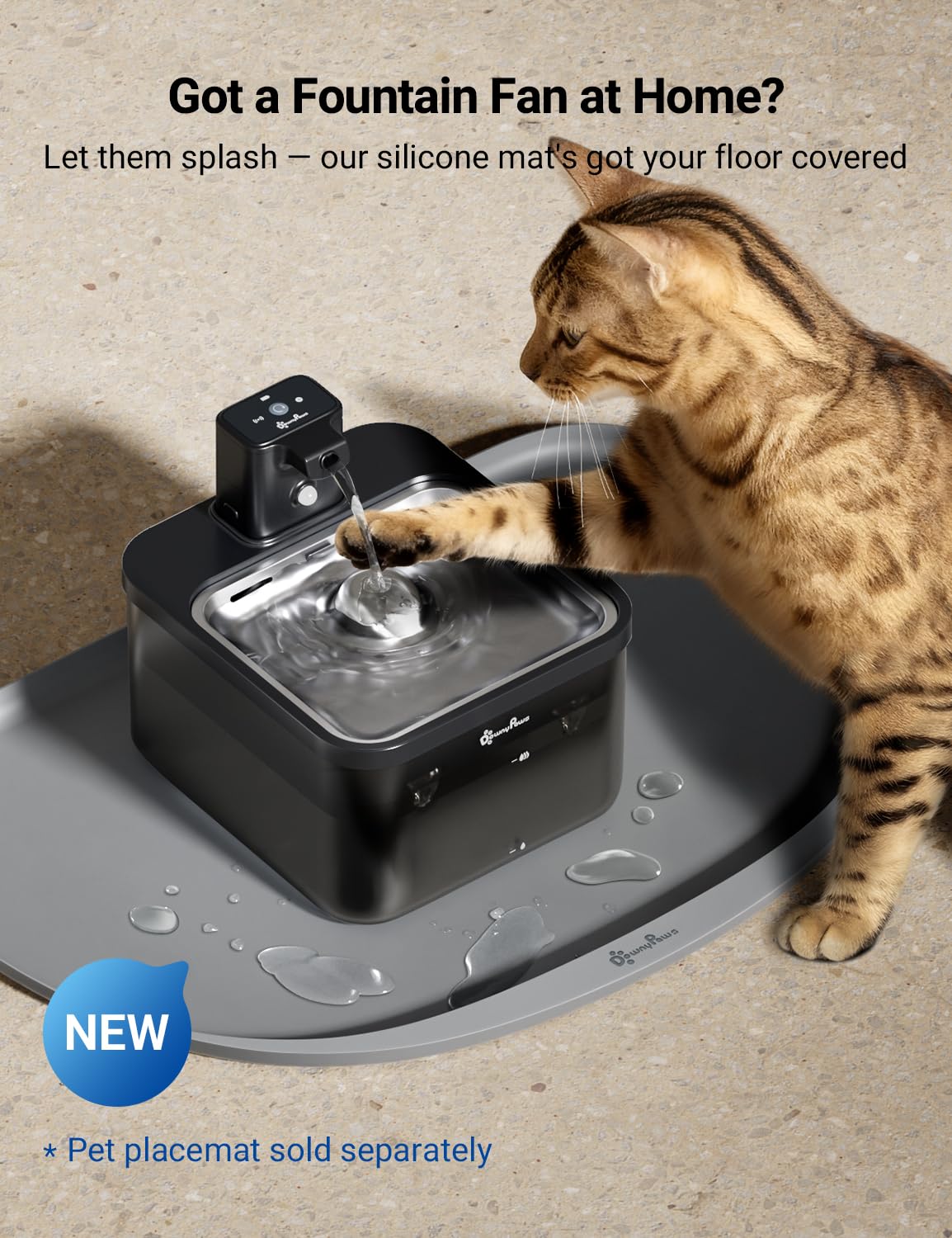 Cat Water Fountain Cordless (Black / Pro)