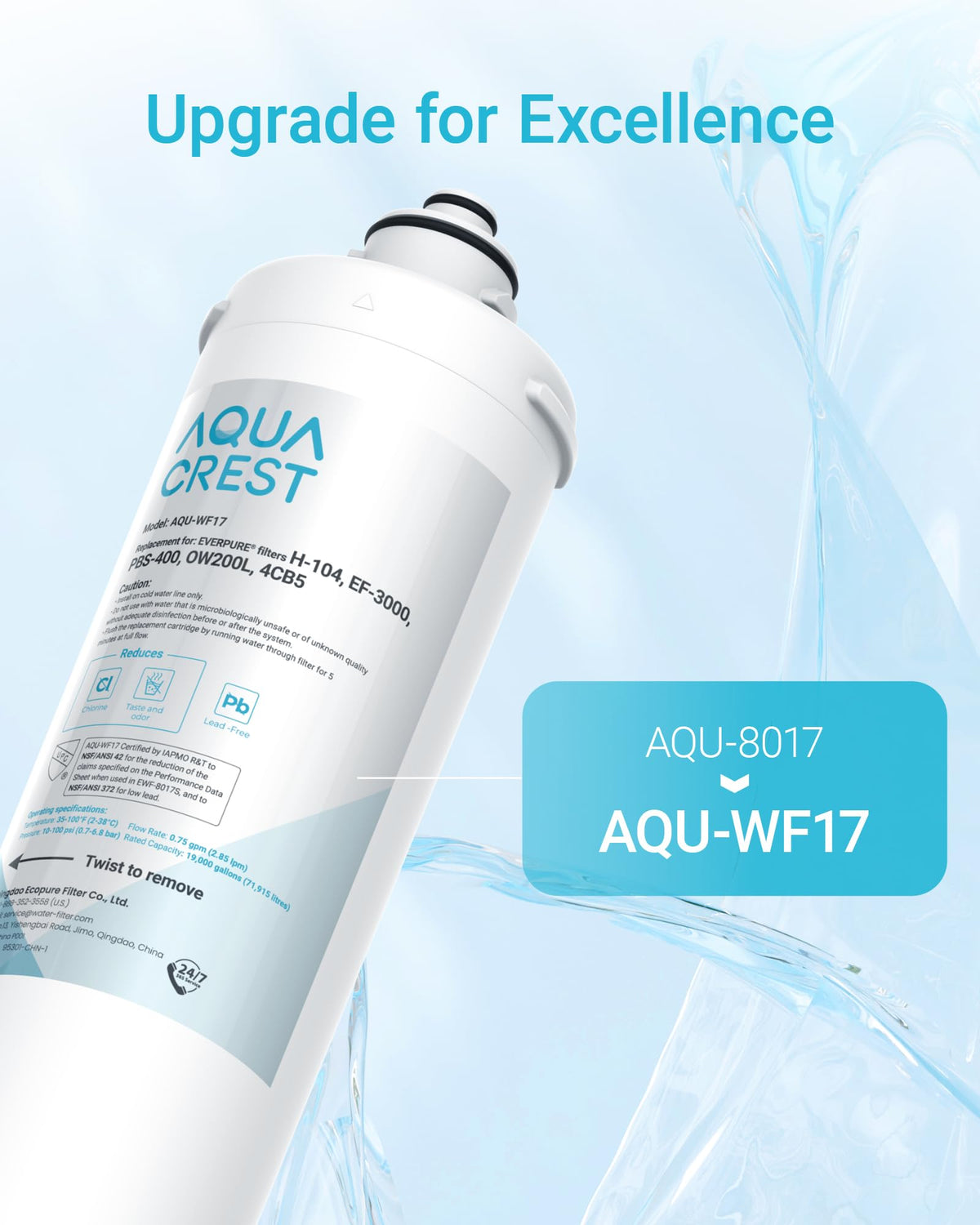 H 104 Water Filter Replacement for Pentair® Everpure H