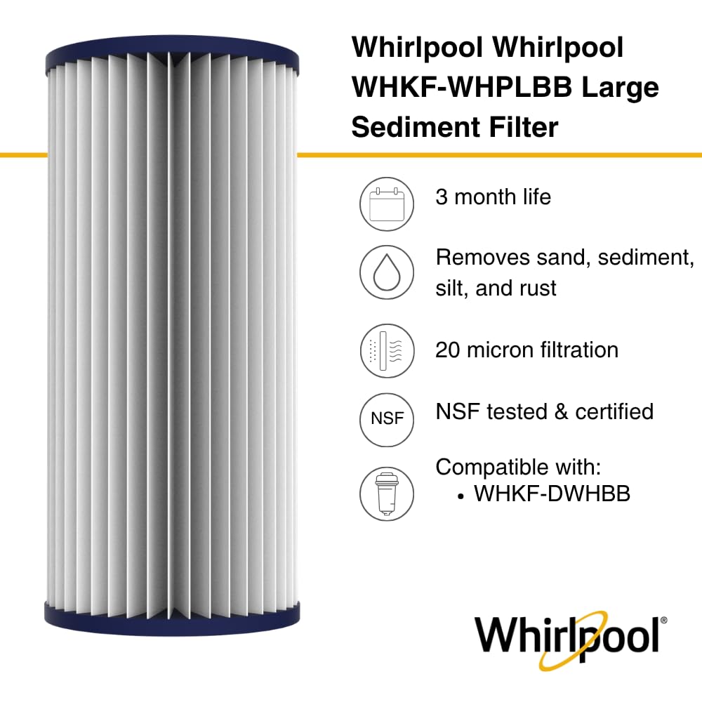 WHKF WHPLBB Whole House Large Capacity Pleated Sediment Filter (1 Count (Pack of 1))