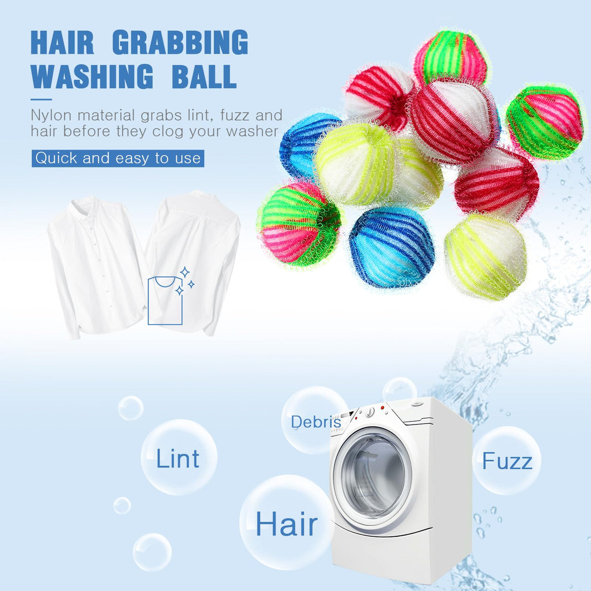 12 Pieces Pet Hair Remover for Laundry (Stylish Color)