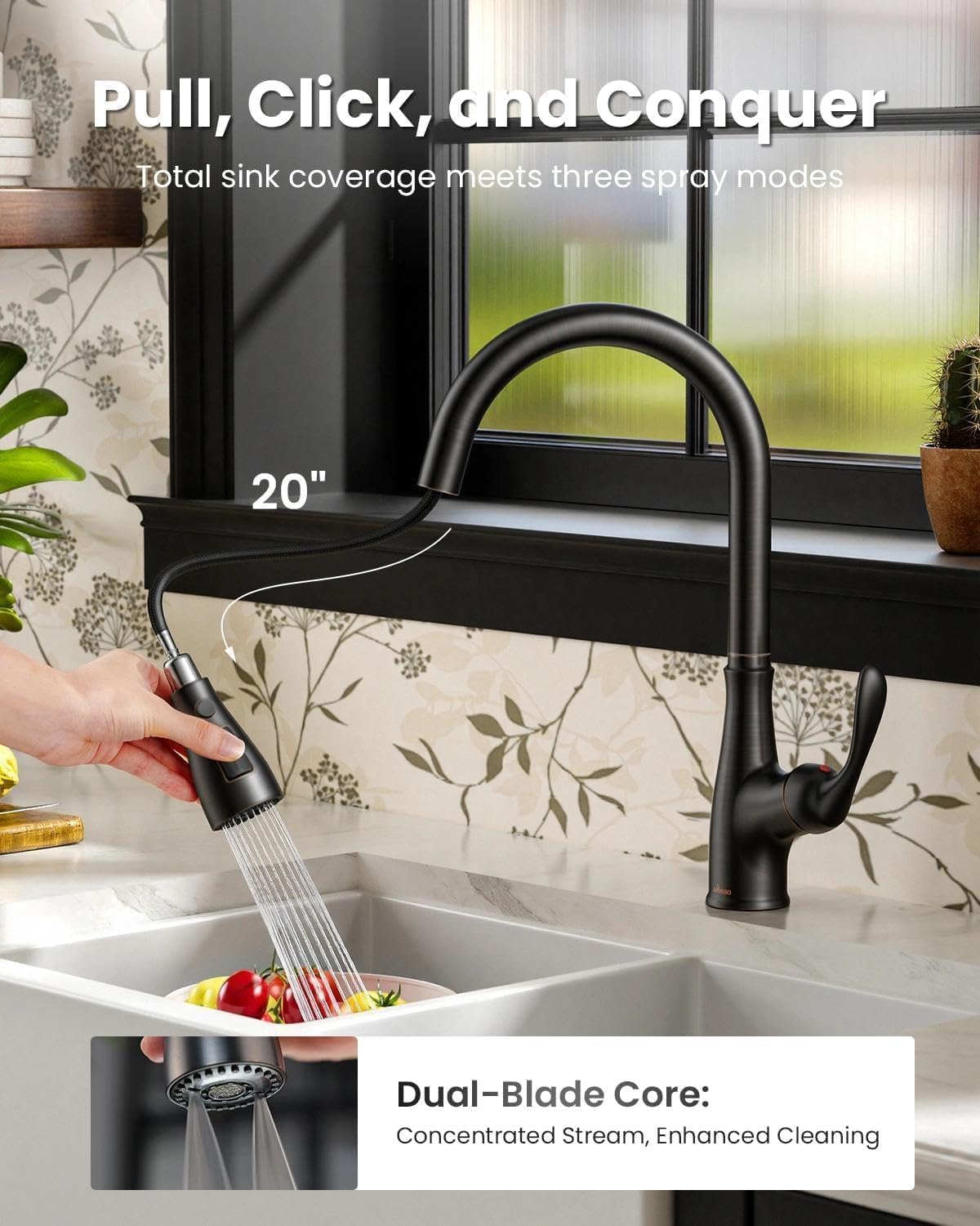 Kitchen Faucet with Pull Down Sprayer Oil Rubbed Bronze (Oil Rubbed Bronze)
