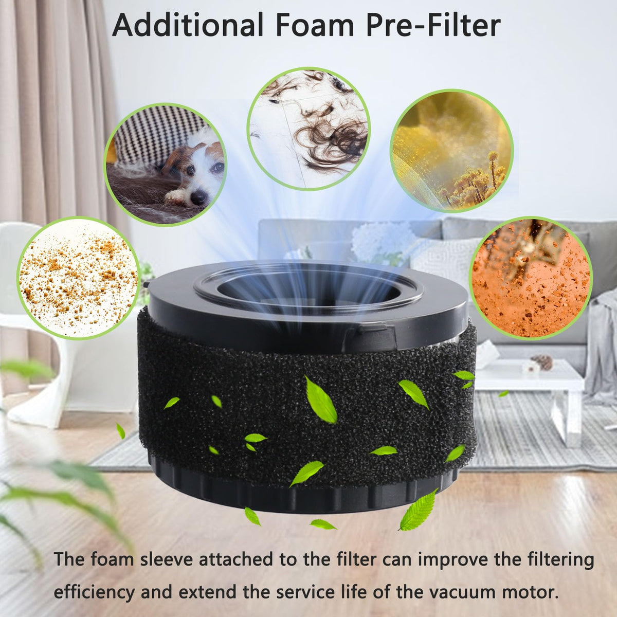 4 Pcs DC5151H HEPA Filter Compatible with DEWALT DC5151H DC515 DCV517 (4 Pack + 8 Foam Filters)
