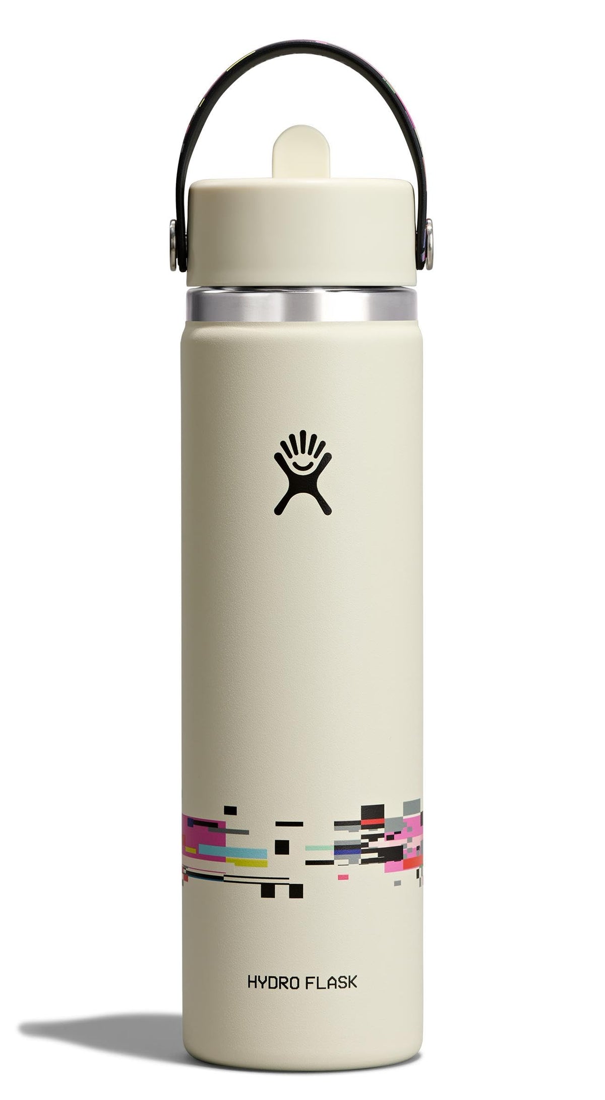 Water Bottle Insulated Stainless Steel (GLITCH WHITE / 24 Ounces)