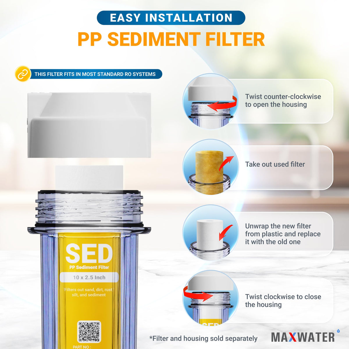 10 inch x 2.5 inch (1 Micron / 10 Count)