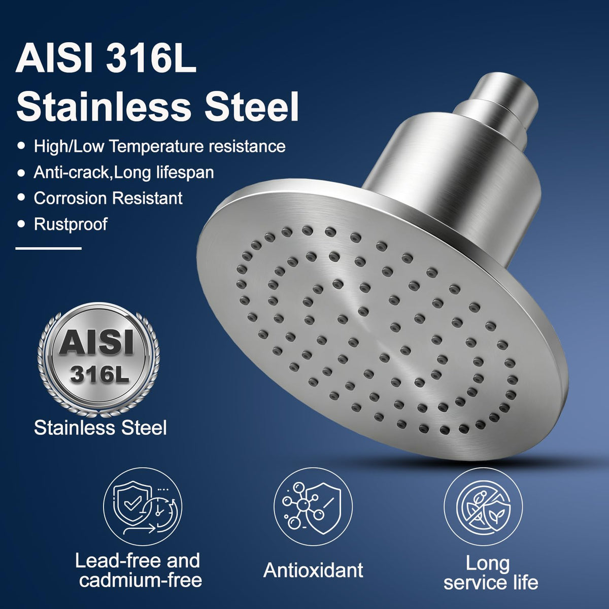 Filtered Shower Head with Filters (Brushed Nickel)