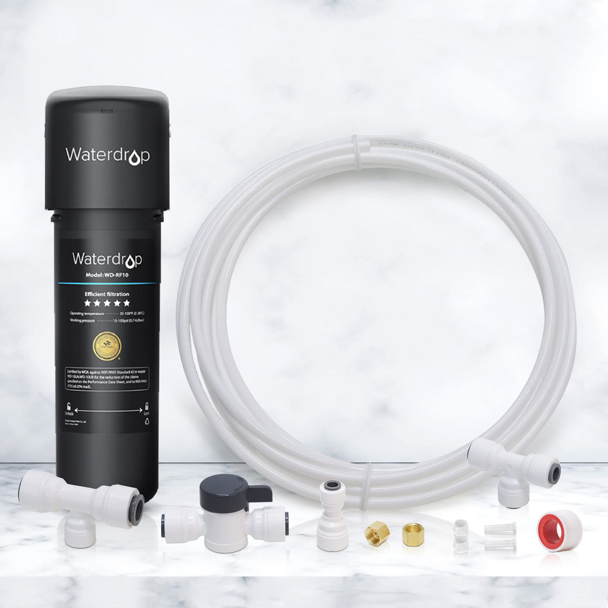 KITB 1 4" Water Line Connection Kit for Waterdrop 10