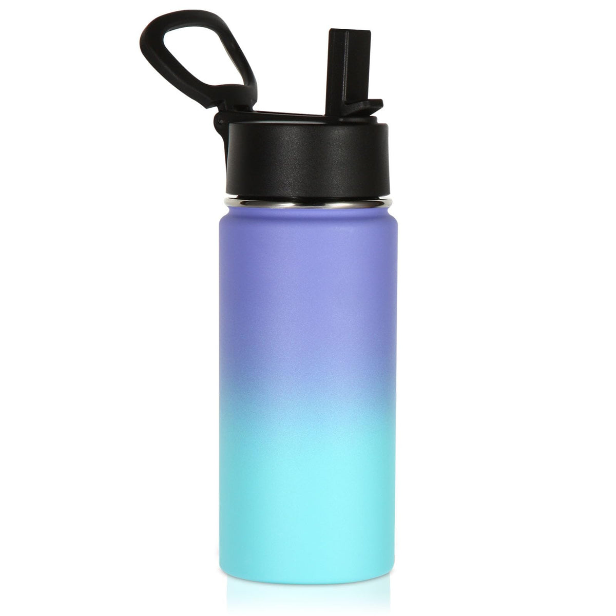 16oz Insulated Water Bottle for Kids with Straw (Purple Blue)
