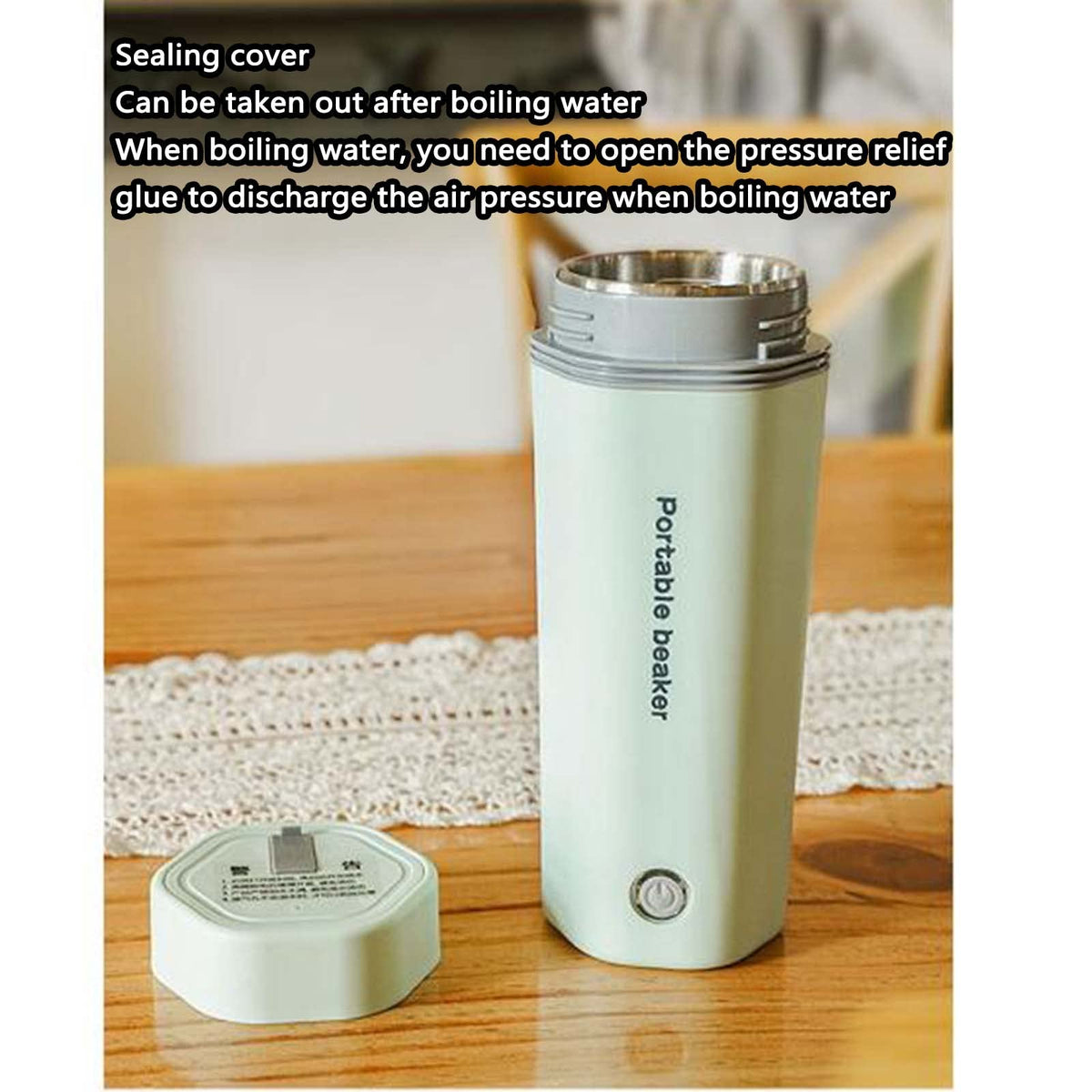 Water Camping Kettle Kettles Teakettles Hot Water Dispensers Electric Kettle Travel 110V Car 12V Portable 400ML Sealed and Leak (green / 24V)