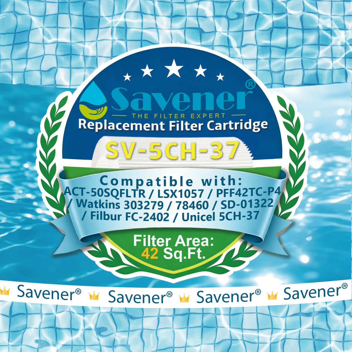 5CH 37 303279 Hot Tub Spa Filter Cartridge (5CH-37-4Pack)