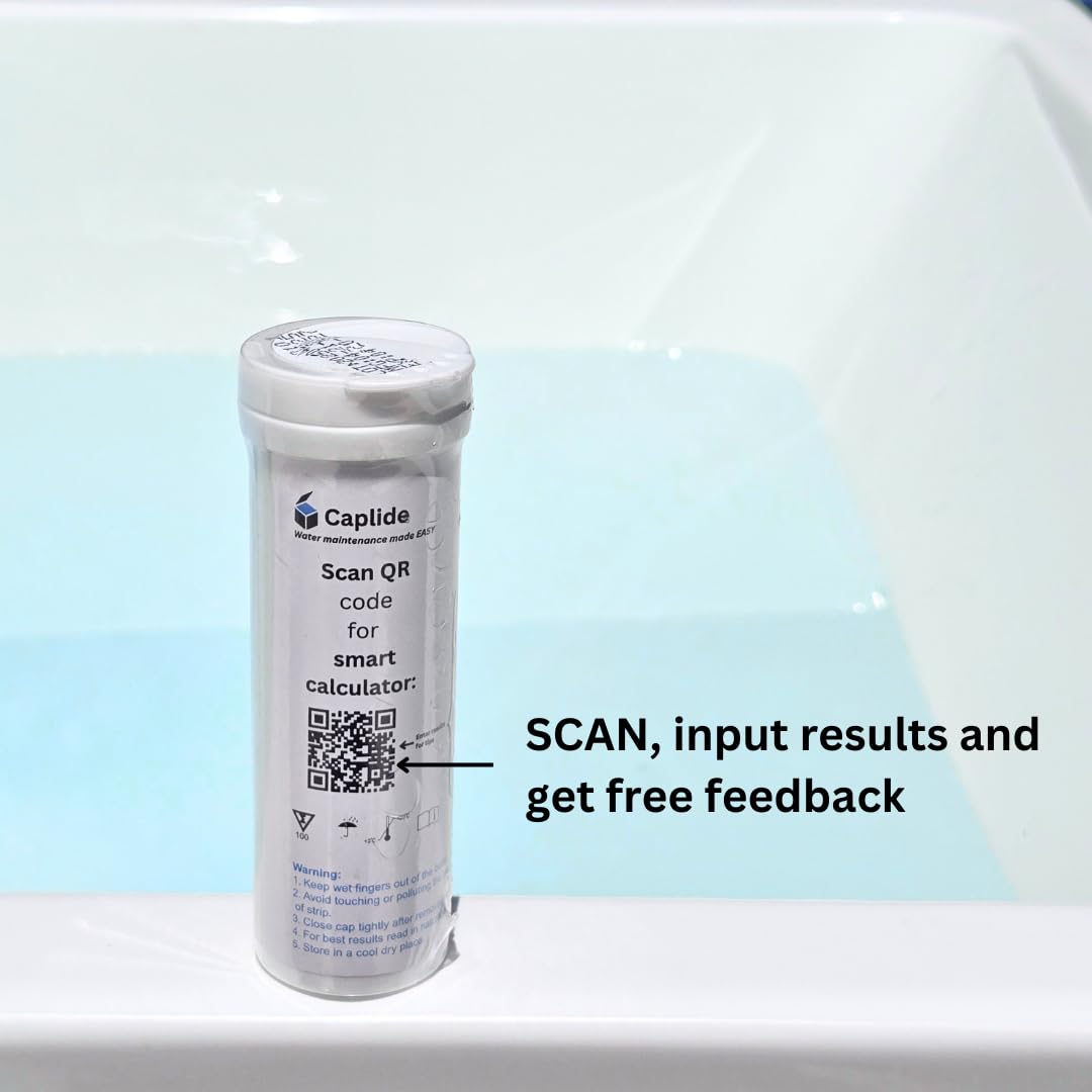 4-in-1 Cold Plunge Comprenhensive Water Quality Test Strips, Smart QR Code Testing. 100 Test-Strips