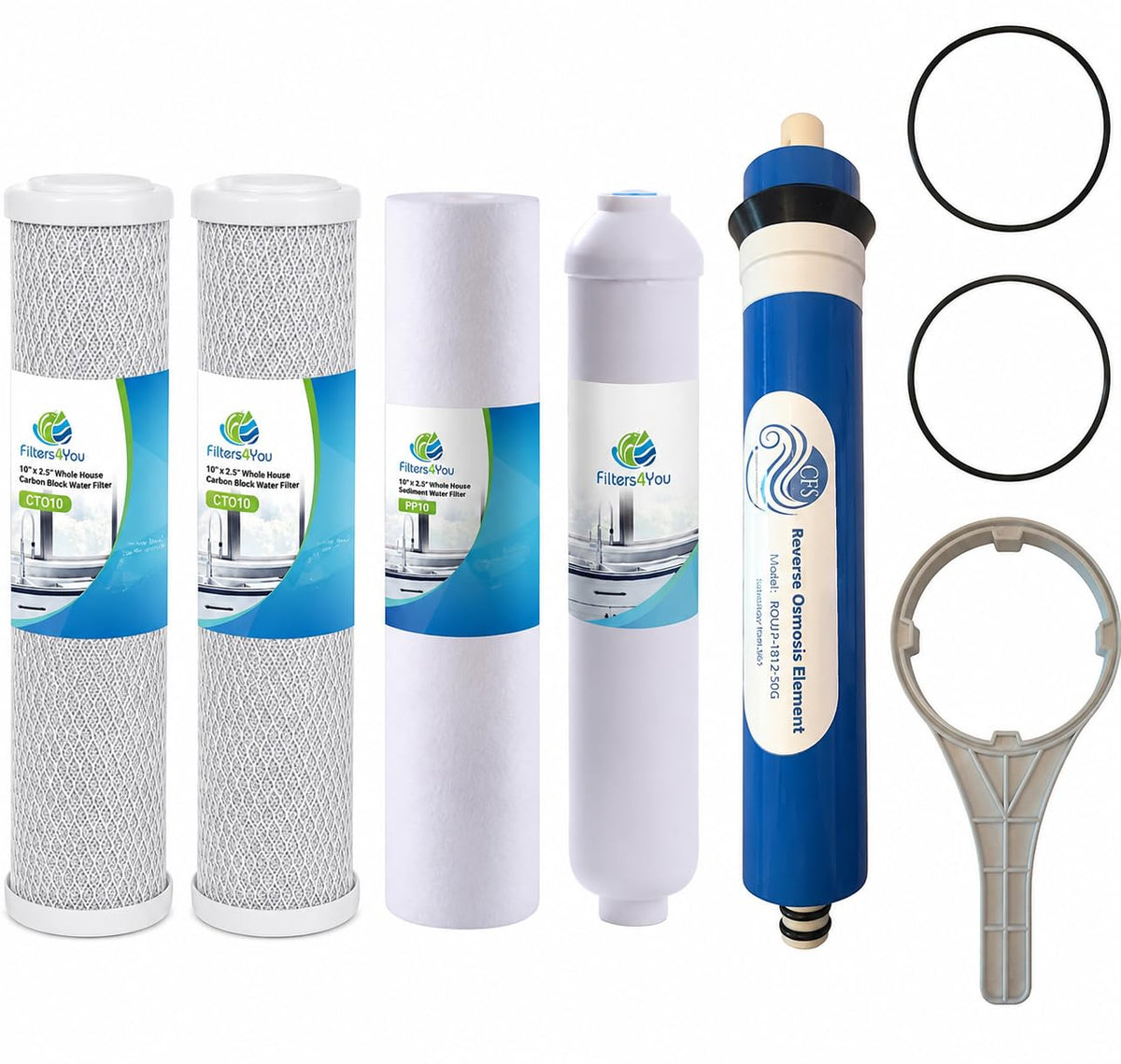 8 Piece RO Filter Kit for Proline Plus (Complete Kit with Membrane)