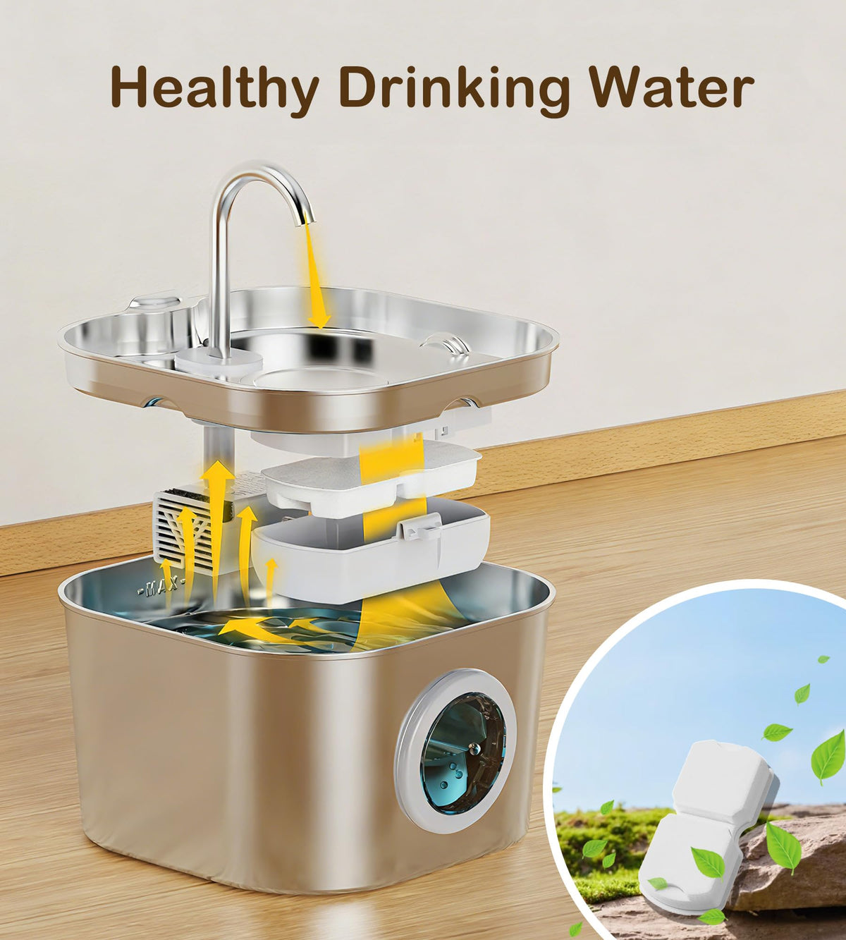 Cat Water Fountain Filter (12 Filters + 12 Sponges)