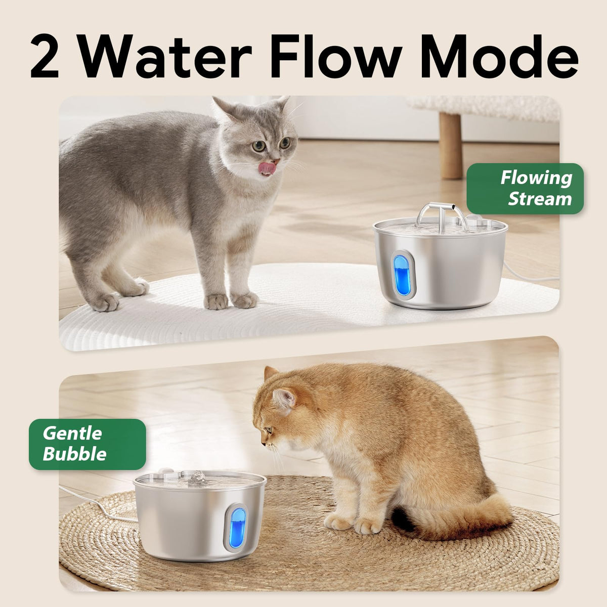 Stainless Steel Cat Water Fountain