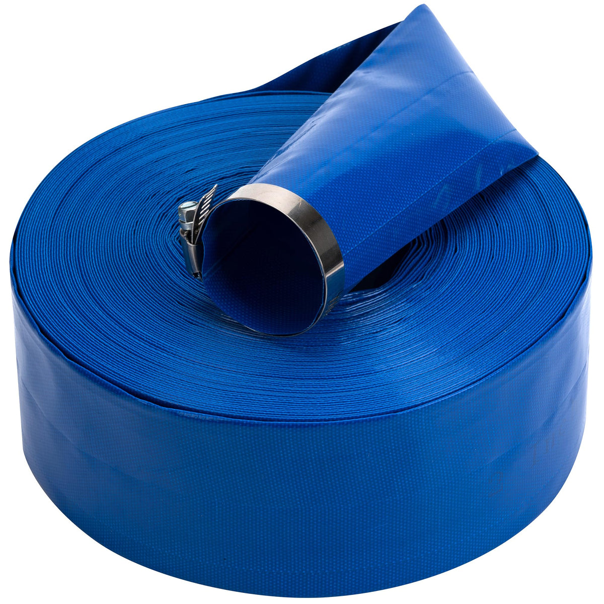 1-1/2 in x 50 ft Pool Backwash Hose Heavy Duty Drain Discharge Vinyl Hoses (Fiber Reinforced Thin Hose / 1.5in-50ft)