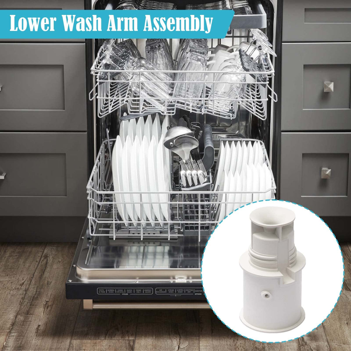 WD12X10244 Lower Spray Arm Base Replacement for GE Hotpoint Dishwasher