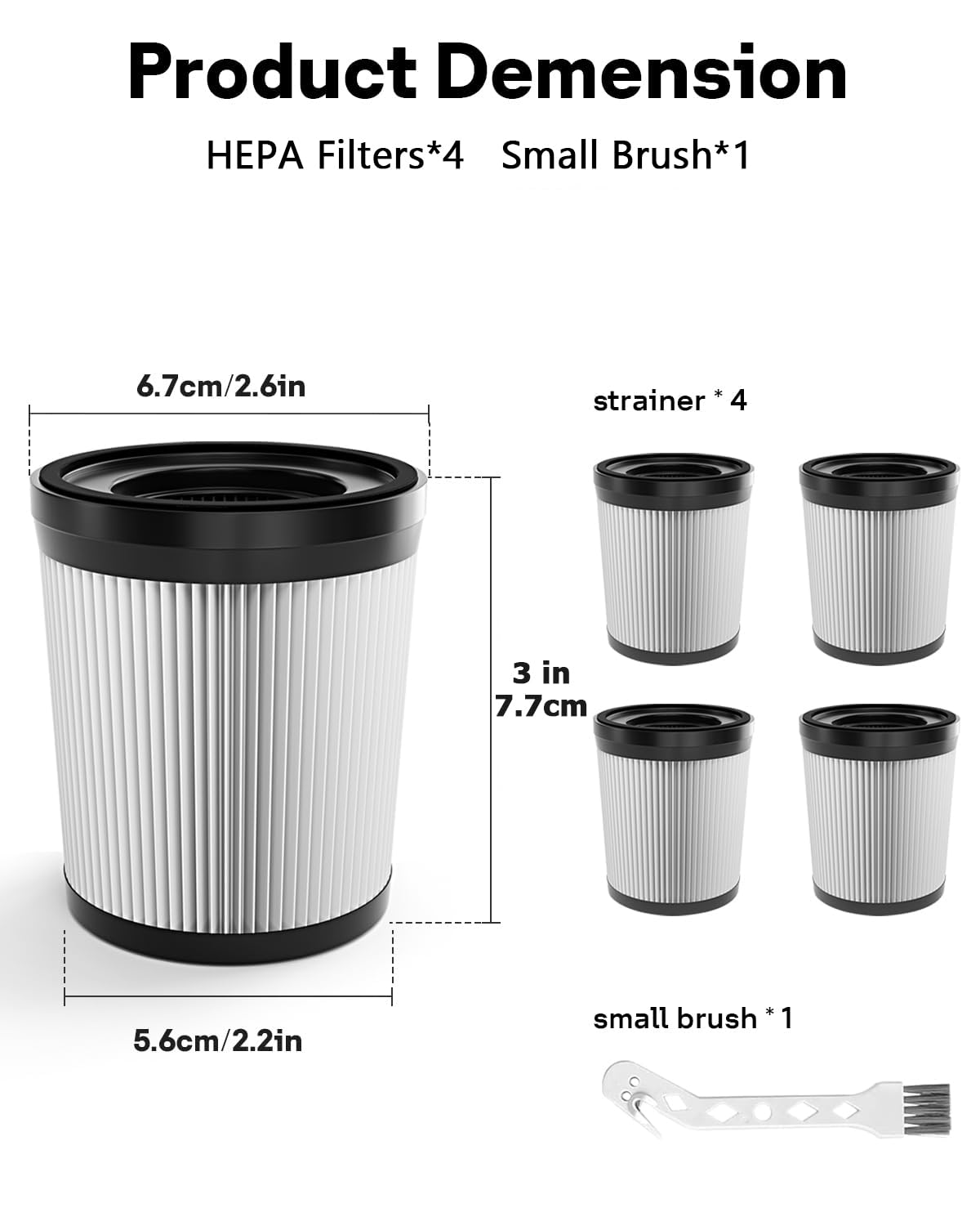 4 Pack Fsv001 Filter Replacement Fits for Fabuletta FSV001 & FSV101 (4 Pack fsv001 Filter)
