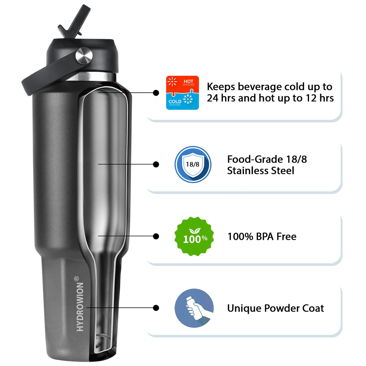 32 oz Insulated Water Bottle Stainless Steel Triple (BJ-BG / 32 Ounces)