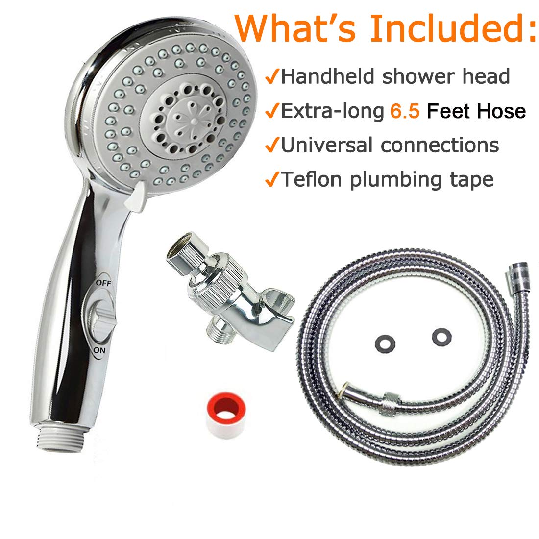 Handheld Shower Head with On