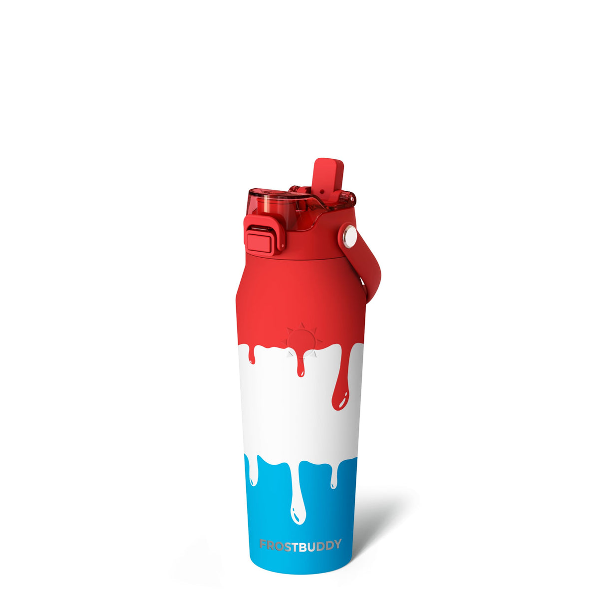 24oz Insulated Water Bottle with Straw & Chug Lid (Rocket Pop / 24 Ounces)